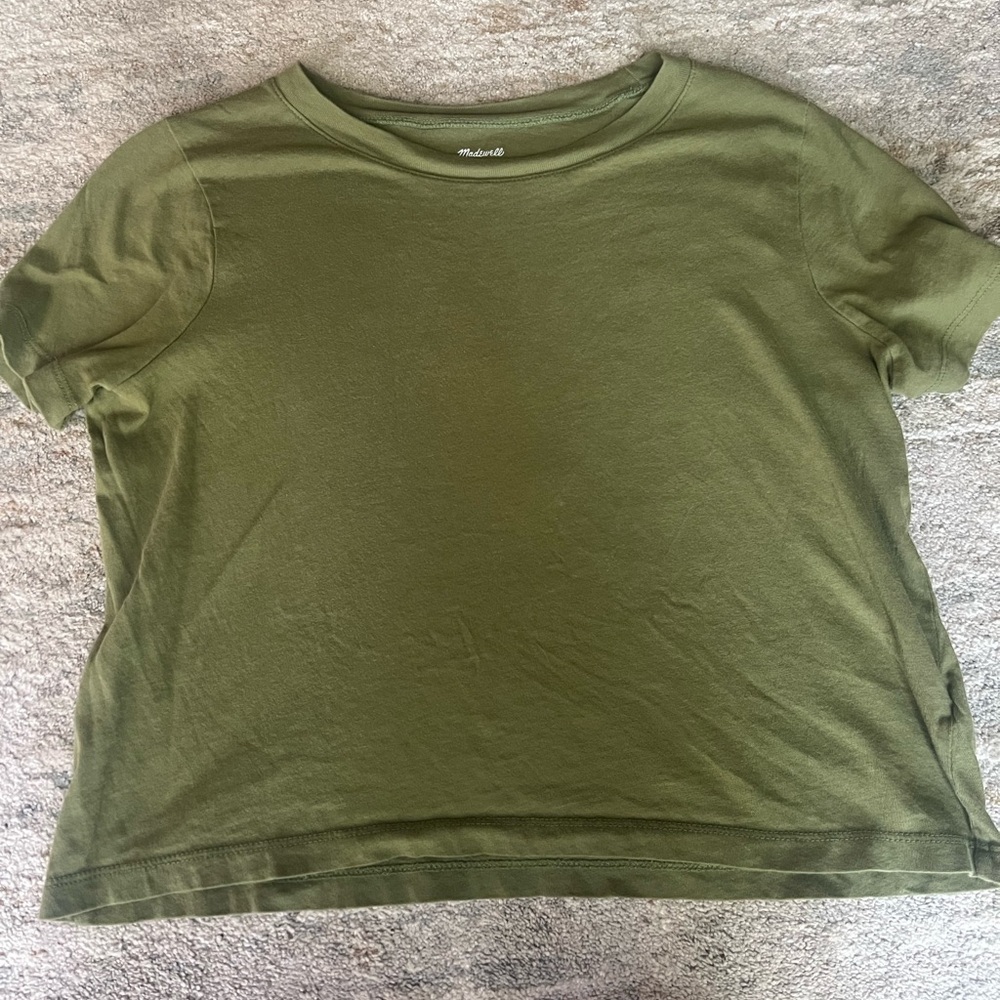 Madewell Olive Crewneck Short Sleeve Tee